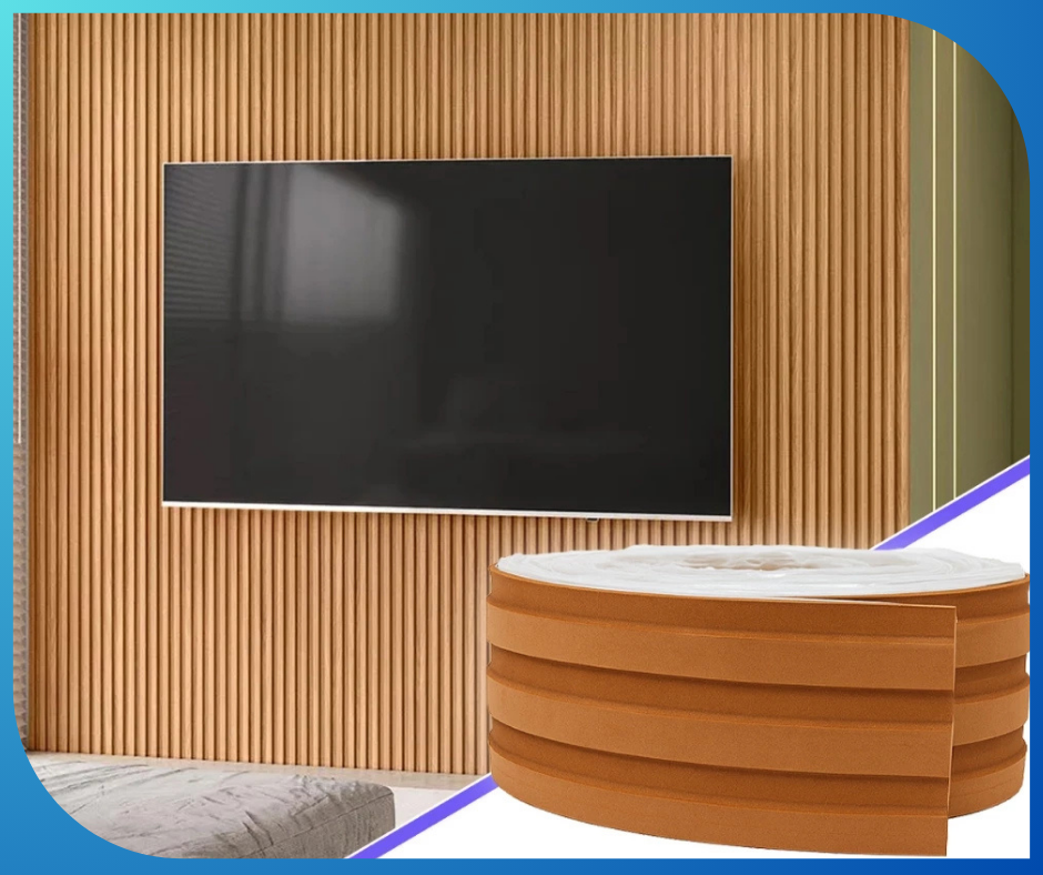 Painel Ripado Laminado de EVA Autocolante Auréon - Sofisticação e Conforto em Cada Detalhe