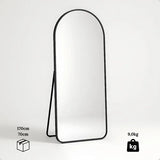 Espelho Oval Com Base Reta 170x70