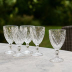 Jogo 6 Taças de Vidro Diamante Abacaxi Bico de Jaca 330ml – Copo Transparente Gourmet