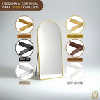 Espelho Oval Com Base Reta 170x70